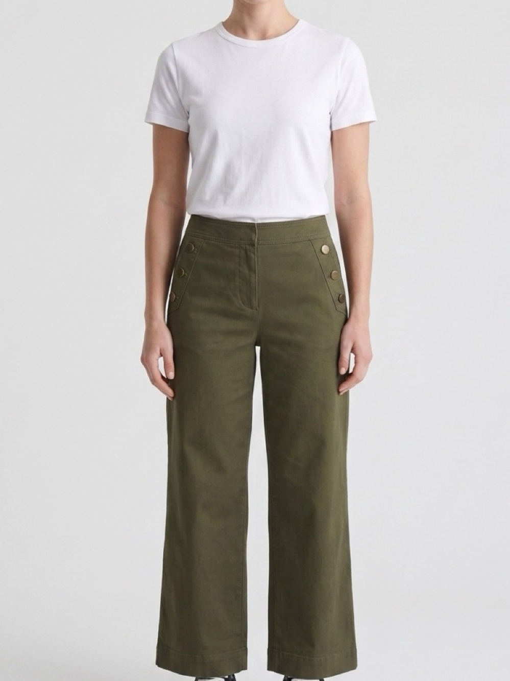 Talbots wide leg pant in olive
